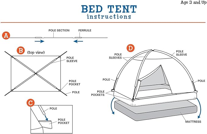Pacific Play Tents 19710 Kids Rad Racer Bed Tent Playhouse - Twin Size , Yellow