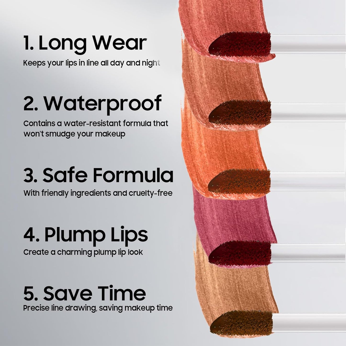 Lip Stain Peel Off - Waterproof Comfortable Vivid Color Peel Lip Liner Non-Stick Cup, Lip Tattoo Peel Off for Beauty & Charming Lip Makeup with All-Day | Vegan and Cruelty Free (#01 Nude)