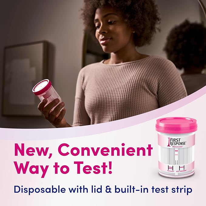 First Response Multi Check Quick & Simple Pregnancy Test Kit, 1 EasyCup Test with Built-in Pregnancy Test Strip, and 2 Rapid Result Pregnancy Tests, 1 Kit