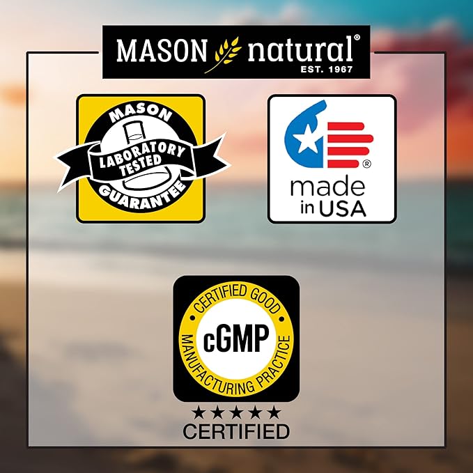MASON NATURAL Vitamin B12 100 mcg with Calcium - Healthy Conversion of Food into Energy, Supports Nerve Function and Health, 100 Tablets