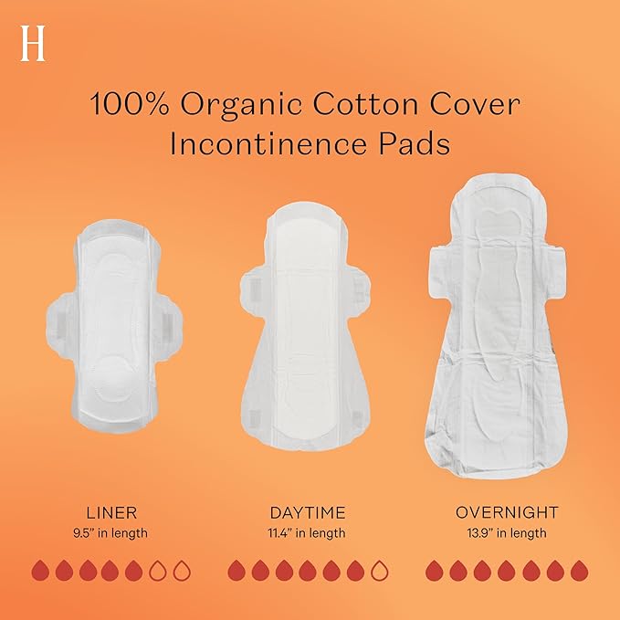 The Honey Pot Company - Incontinence Pads for Women - 80ct - Non-Herbal Panty Liners - Bladder Leak Control - Organic Cotton Cover & Ultra-Absorbent Pulp Core - FSA & HSA Eligbible