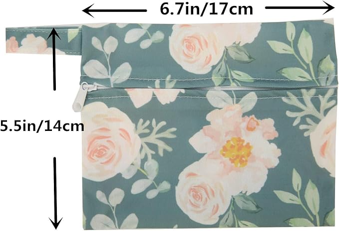 5 Medium Panty Liners 1 Wet Bag Mama Cloth Reusable Washable (Splatter, M Panty Liners)