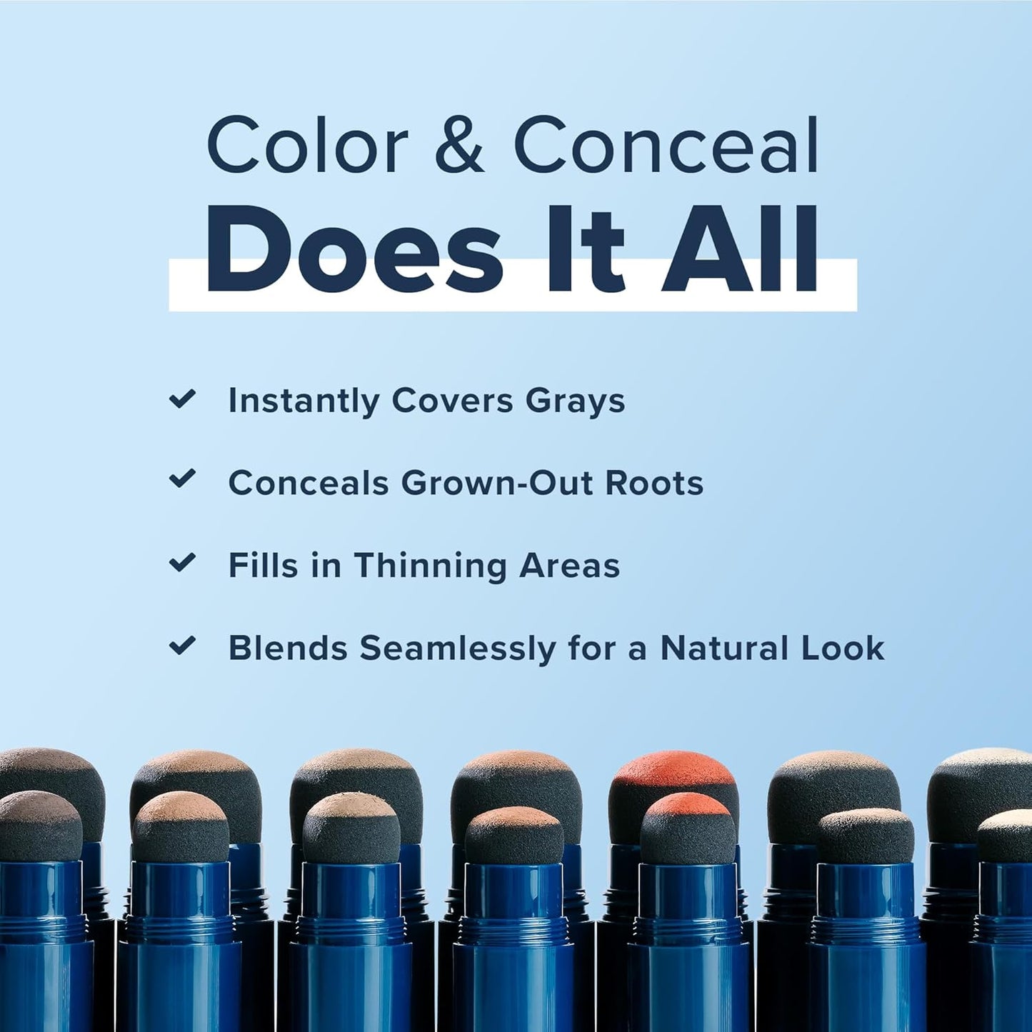 TRUHAIR Jumbo Color & Conceal Waterproof Root Touch Up Hair Color Concealer - Hair Cover up for Gray Coverage and Hairline Filling - 11 Hair Colors Available (Blonde)