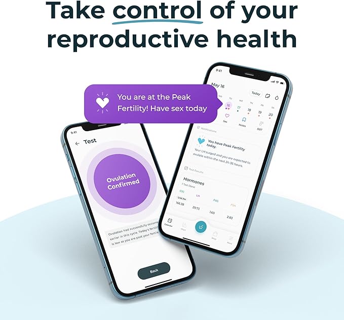 Inito Fertility Monitor & Hormone Tracker for Women | Estrogen, LH, PdG (Urine Metabolite of progesterone), FSH | Track and Confirm Ovulation | Includes 15 Test Strips (iPhone Xs Max / 11 Pro Max)