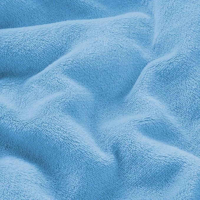 IR Imperial Rooms Light Blue Sherpa Fleece Throw Blanket for Bed - Wholesale Bulk Pack of 16 Sherpa Blankets - Soft Fluffy Throw Blankets for Hotels, Guest Bedroom, 50x60 Inches