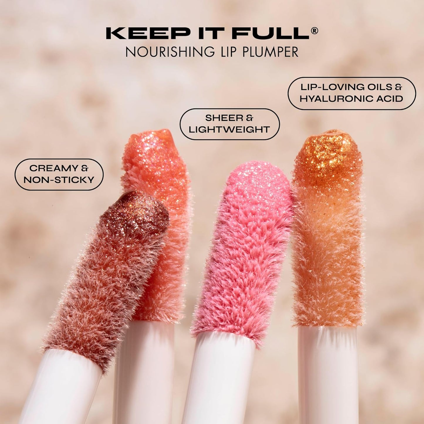 Milani Lip Gloss, Keep It Full Nourishing Lip Plumper with Hyaluronic Acid & Peptides for Soft, Fuller-Looking Lips (0.13 Fl. Oz.) Gold Dust