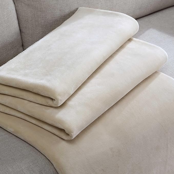 Calvin Klein - Queen Blanket, Super Soft Plush Bedding, Luxury Bed Blanket, Oeko-Tex Certified (Modern Reversible Solid Beige, Queen)