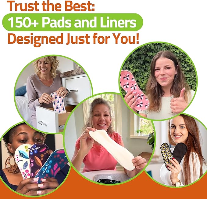 Non-Slip Reusable Panty Liners for Teen Girls (Small, 7-Pack); High-Temp Washable Organic Cotton Cloth Liners; Stay Fresh & Dry, Ultra-Thin, 100% Breathable, for Daily Vaginal Discharge Only (No PUL)