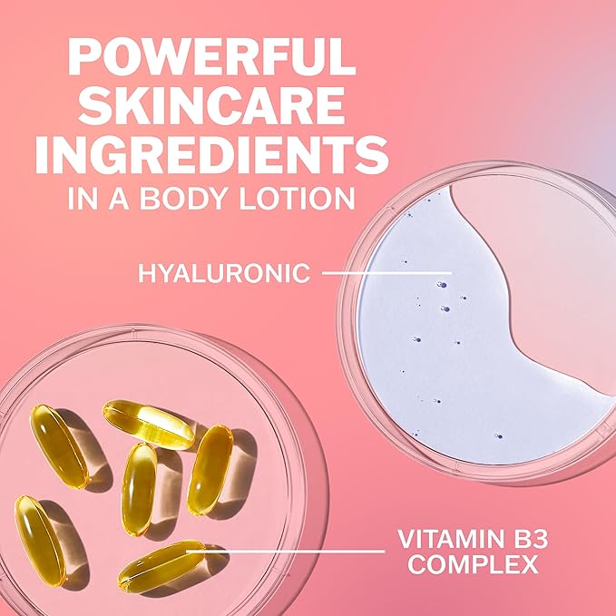 Olay Body Lotion for Women, Nourishing with Hyaluronic Acid Serum, Visibly Soften & Smooth Skin, 24hr Moisture & Hydration, Fast Absorbing Formula, Vitamin B3 Complex, For All Skin Types, 17 fl oz