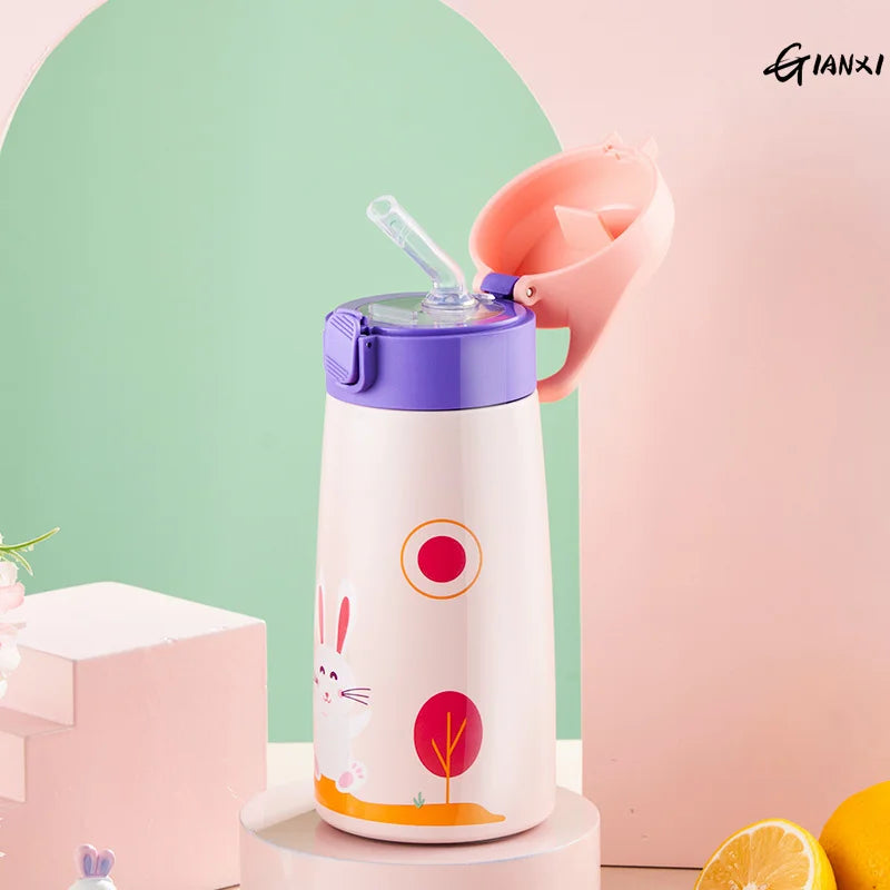 GIANXI Kids Stainless Steel Straw Bottle