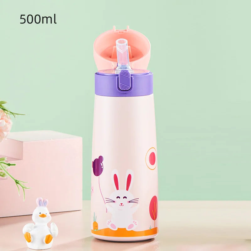 GIANXI Kids Stainless Steel Straw Bottle