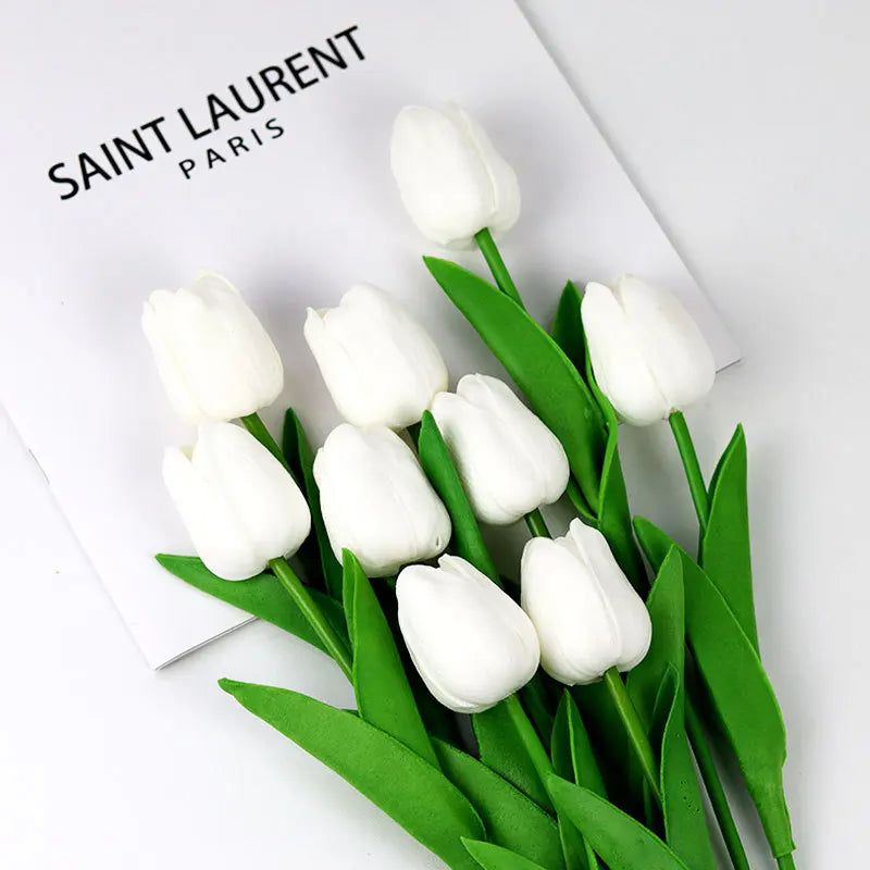 5 Bundles Real Touch Artificial Tulips