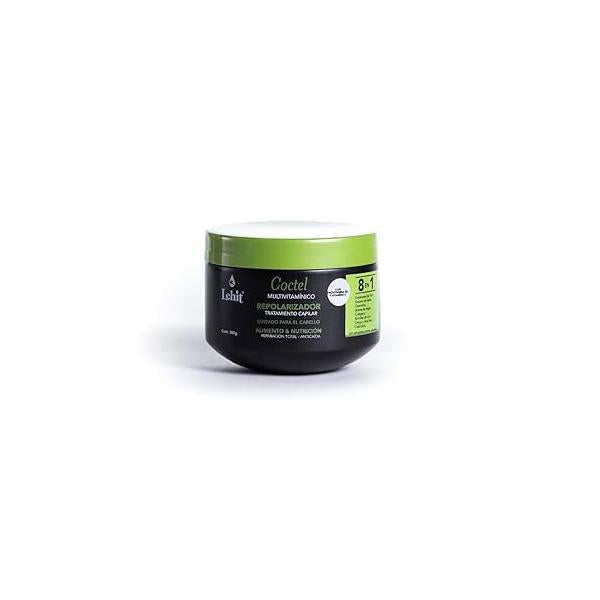 Lehit - Coctel 8 En 1 Multivitaminico Repolarizador Tratamiento Capilar Cuidado Para El Cabello Alimento Y Nutricion Reparacion Total Anticaida Repolarizer Treatment Cocktail