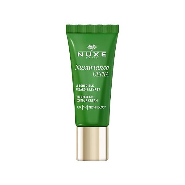 Nuxe Nuxuriance Ultra Eye & Lip Contour Cream with Hyaluronic Acid and ALFA 3R Technology, Firming, Anti-Aging Treatment, 0.51 fl oz