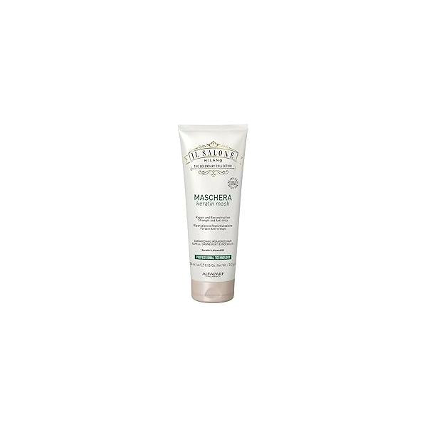 Il Salone Professional Keratin Hair Mask for Damaged - Formulated with Almond Oil + Vitamin E Strength & Hydration Dry Repair Smoothing Treatment (8.55 oz / 250 ml)