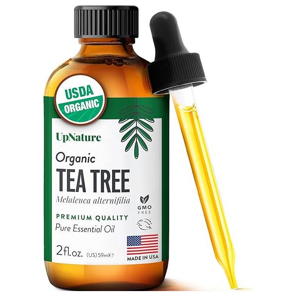 UpNature Organic Tea Tree Oil - 100% Pure for Skin, Hair, Toenail, 2oz