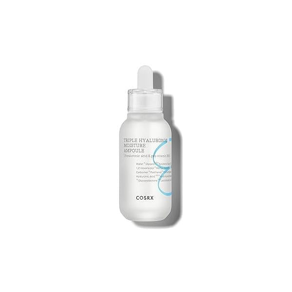 COSRX Hydrium Triple Hyaluronic Moisture Ampoule, 40ml / 1.35 fl.oz | Acid Viscous Serum Korean Skin Care, Animal Testing Free, Paraben Free
