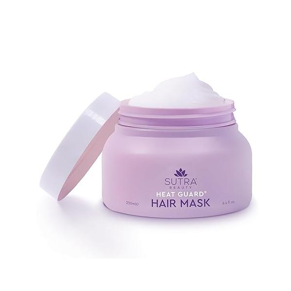 SUTRA Heat Guard Hair Mask Treatment for Frizzy, Dry & Damaged - Deep Conditioning Moisturizer Hydrates Repairs Against Damage with Hyaluronic Acid Anti-Frizz Haircare